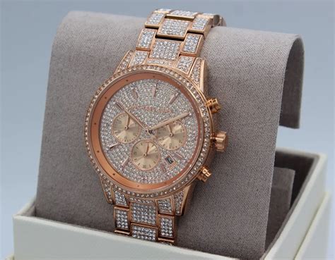 michael kors gold watch brown face|Michael Kors rose gold set.